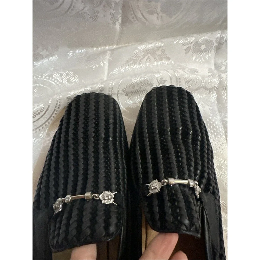 Olivier 12 Woven Black Shoes Made In Italy